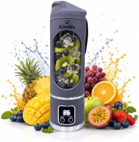Portable Blender for Smoothies & Juice, USB-C Rechargeable, 450ml by Kitchix