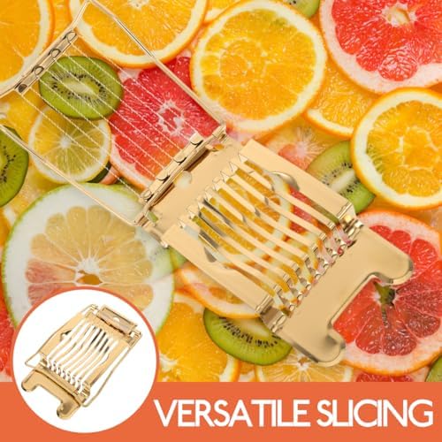 Gadpiparty Egg Slicer Stainless Steel Egg Slicer and Fruit Dicer for Hard Boiled Eggs Mushrooms Cheese Strawberries and Bananas Ergonomic Kitchen Tool Compact 5.51 X 3.66 X 0.78 in - Image 4