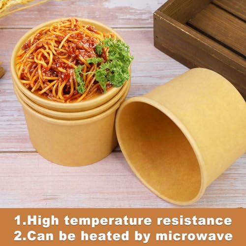 Wuadua Soup Containers with Lids Paper Ice Cream Containers 12oz 75 Pack - Image 3