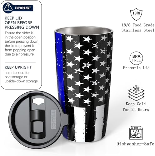 TILUCK 20 oz Insulated Coffee Tumbler with BPA-Free Lid - Image 2