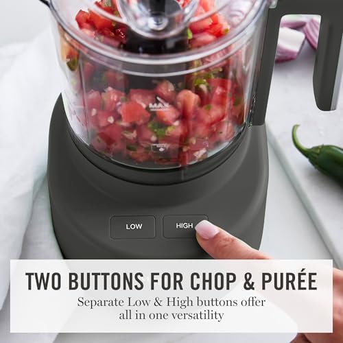 Martha Stewart 3 Cup Electric Vegetable Chopper & Mini Food Processor, Gray - Image 3