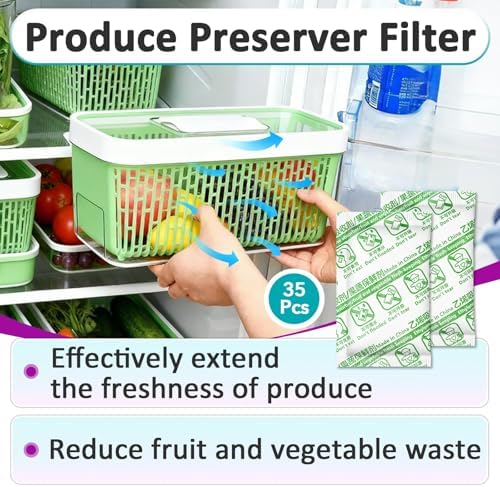 35 Pcs Carbon Filter Refills Compatible with OXO GreenSaver Produce Keepers
