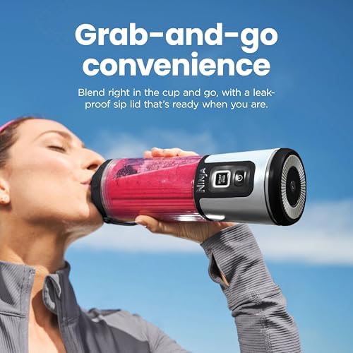 Ninja BC151NV Blast Portable Blender, Cordless, 18oz. Vessel, Personal Blender-for Shakes & Smoothies, BPA Free, Leakproof-Lid & Sip Spout, USB-C Rechargeable, Dishwasher Safe Parts, Denim Blue - Image 5