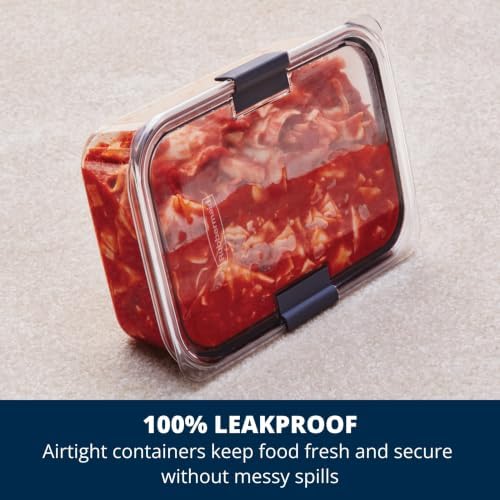 Brilliance BPA Free Airtight Food Storage Containers with Lids, Set of 4 (4.7 Cup) Ideal for Lunch, Meal Prep, and Leftovers