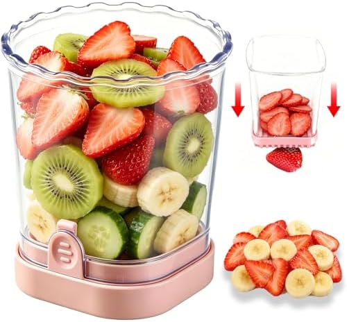 Hendiy 2-in-1 Fruit Slicer Cup, Stainless Steel by Hendiy