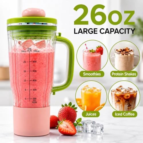 26oz Replacement Travel Tumbler for Ninja BlendBoss Blender, Green - Image 3