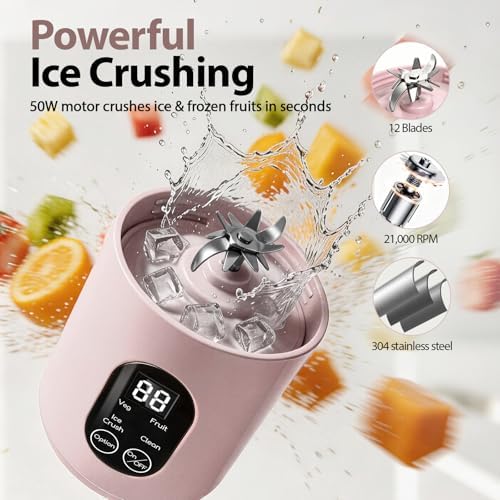 Portable Blender for Smoothies, 580ML USB-C Rechargeable Personal Blender - Image 5