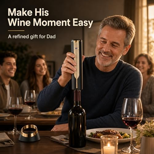 Rechargeable Electric Wine Bottle Opener with Charging Base