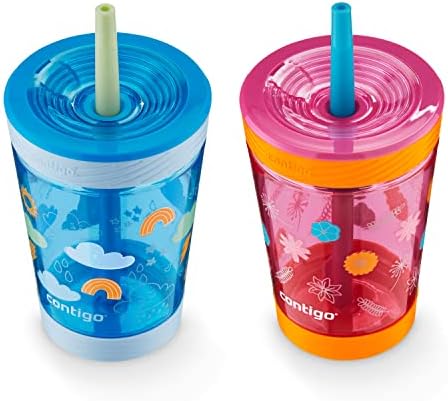 Kids Spill-Proof Tumbler with Straw, 14oz, 2-Count