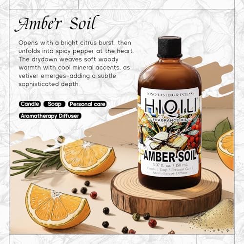 HIQILI Amber Soil Fragrance Oil for Diffuser & Perfume Making - Image 2