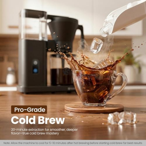 SCA-Certified 8-Cup Drip Coffee Maker with Pour-Over Control