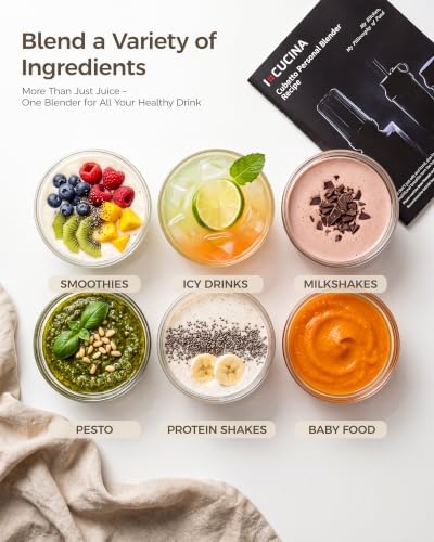 iCucina Cubetto 1000W Compact Personal Blender & Aromatics Tool – Minimalist Mixer for Frozen Drinks, Smoothies and Shakes, with To-Go Cups & Airtight Spice Storage, BPA-Free, Space Grey - Image 7