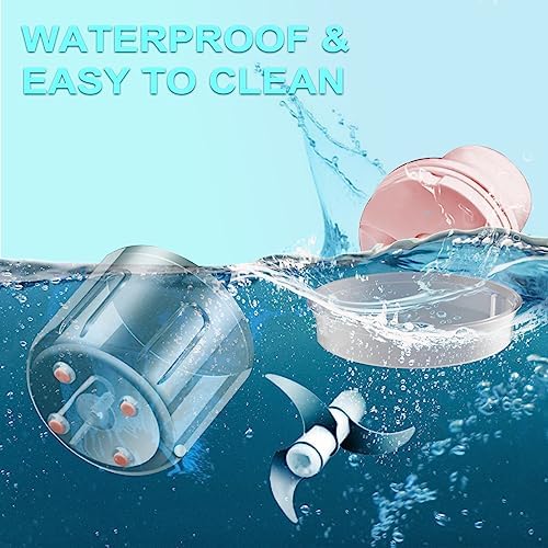 Vegetable Chopper, Electric Garlic Chopper, 250ML USB Rechargeable Mini Blender, Powerful Small Food Processor, Blender to Vegetable, Wireless Food Cutter for Ginger, Chili, Fruit, Meat, etc（Pink） - Image 3