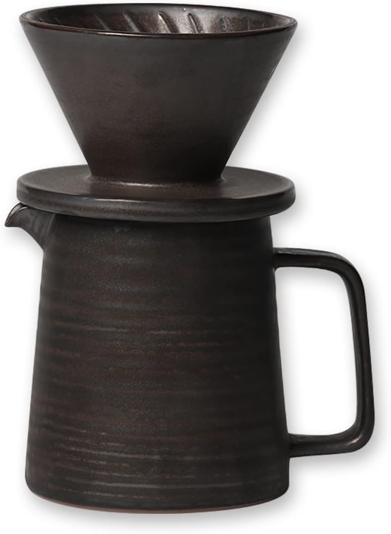Stoneware Pour Over Coffee Set with Dripper & 16 fl oz Carafe