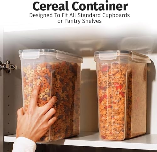2 Pack (6.3L / 213OZ) EXTRA Large Airtight Food Storage Cereal Containers for Bulk Food Storage BPA-Free Plastic Container, Pantry Organization and Canister for Rice, Pasta, Sugar & Flour