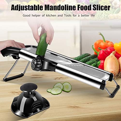 MASTERTOP 2 types Adjustable Mandoline Food Slicer Vegetable Slicer for Kitchen Julienne Slicer with Safety Gloves - Image 2