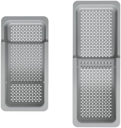 KRAUS Expandable Colander for Kitchen Sink/Over the Sink Colander, Lt Grey