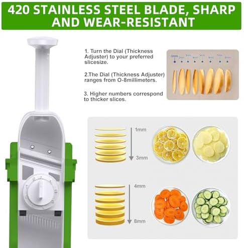 Safe Mandoline Slicer for Kitchen, Professional Vegetable Potato Slicer - Image 7