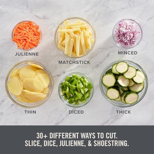 Zakarian by Safe Slice® Mandoline - Features Thickness Adjuster, Stainless Steel Blades, and Foldable, Easy-To-Store Design - Zakarian Blue