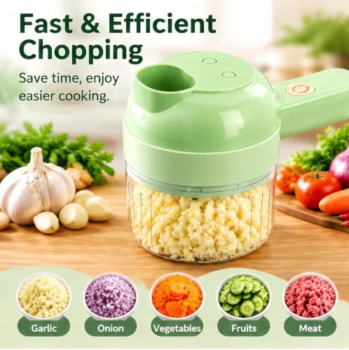 5-in-1 Food Chopper with Container, Multi-Function Vegetable Chopper. - Image 2