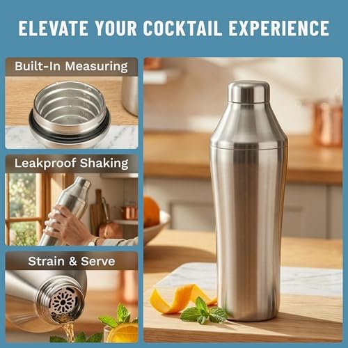Hybrid Cocktail Shaker, Vacuum Insulated Stainless Steel, 28 oz
