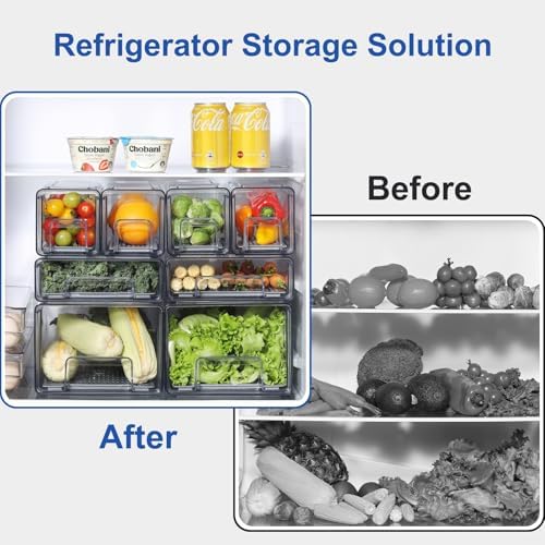 Refrigerator Organizers and Storage Drawers (Complete Set)