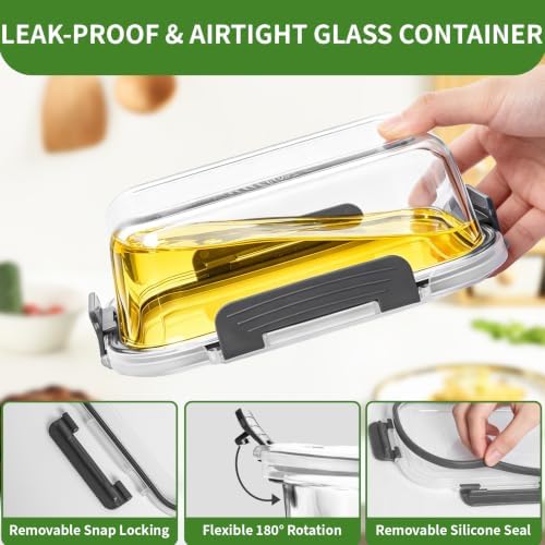 Glass Meal Prep Containers, 10 Pack Glass Food Storage Containers with Lids