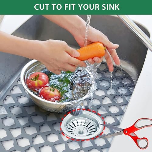 Silicone Sink Protector Mats for Multi-Size Kitchen Sink (16.8"x12.6")