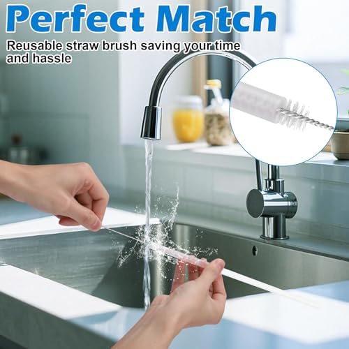 Palksky 5 in 1 Water Bottle Cleaning Brush Set, Multifunctiona Brush and Straw Cleaner for Owala/Stanley/Hydro/Yeti/Simple Modern Cup Accessories - Image 6