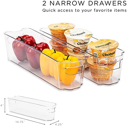Fridge Organizers and Storage Bins for Pantry & Fridge (6 Piece Set)