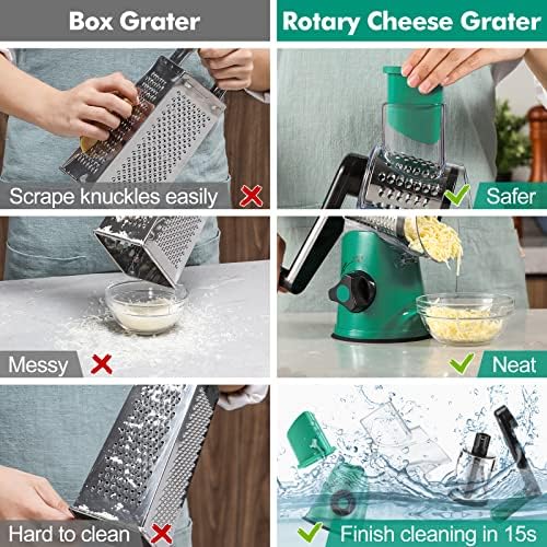 GDL Cheese Grater Hand Crank, Rotary Cheese shredder, Vegetable Slicer - Image 5