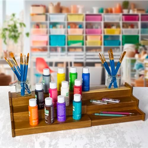 Acacia Wood 3 Tiered Spice Rack, 3 Tier Spice Organizer for Cabinet or Kitchen