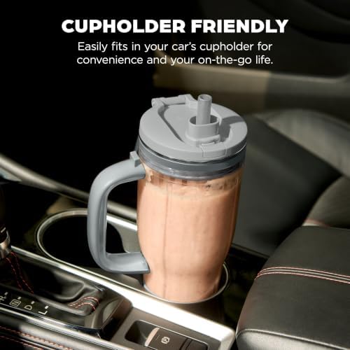 Ninja BlendBOSS 26oz Travel Tumbler & Straw, Light Gray, XSKDB326SLGY - Image 5