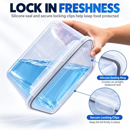 5 Pack Fruit Storage Containers for Fridge with Removable Colanders