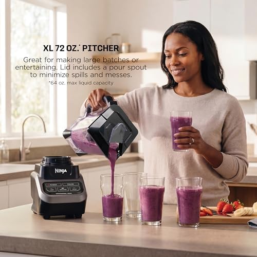 Ninja Professional Blender, 1000W, Total Crushing Tech, 72oz Pitcher, BL610 - Image 4