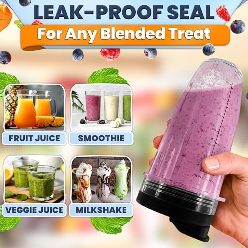 24 Oz Replacement Cups for Ninja Blender, 2 Pack, Twist-On Design - Image 4