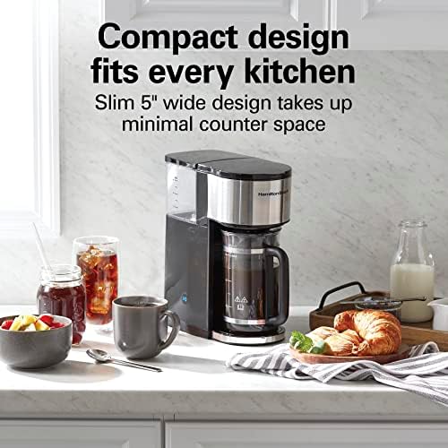 Home Barista 7-in-1 Small Coffee Maker with Seven Ways to Brew, 6 Cup Carafe, Drip, Single Serve, French Press, Pour Over, Cold Brew, Easy-Fill Reservoir, Black (46251)