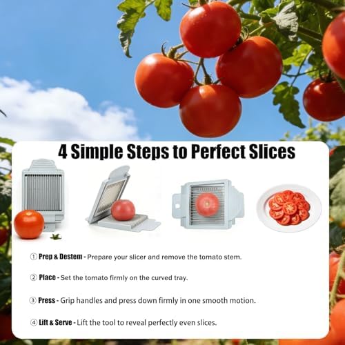 Stainless steel Tomato Slicer Tool Vegetable Slicer for Kitchen 15 Blades