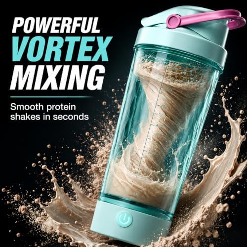 Prazzy Electric Protein Shaker Bottle, 20oz USB Rechargeable Mixer Cup - Image 2
