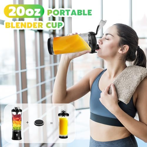 Portable Blender Personal Juicer for Shakes Smoothies with Insulated Sleeve