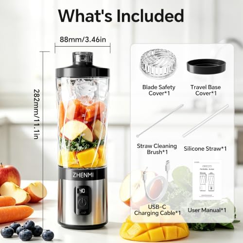 Portable Blender,20oz Personal Blender for Smoothies with 2 Lids - Image 5