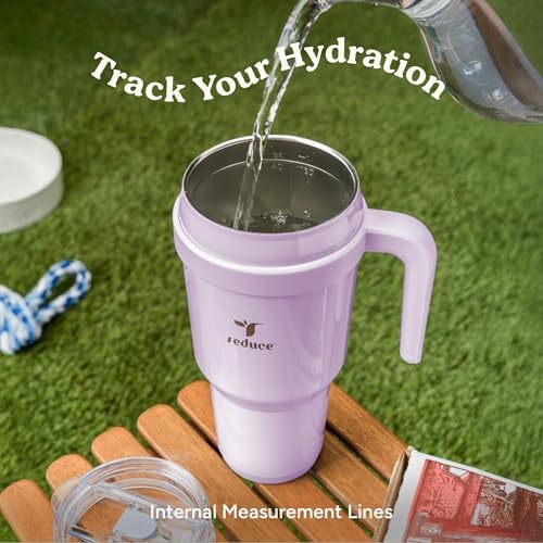 Cold1 40 oz Tumbler with Handle - Vacuum Insulated Stainless Steel Water Bottle for Home, Office or Car, Reusable Mug with Straw or Leakproof Flip Lid, Keeps Drinks Cold All Day-Gloss Sea Glass