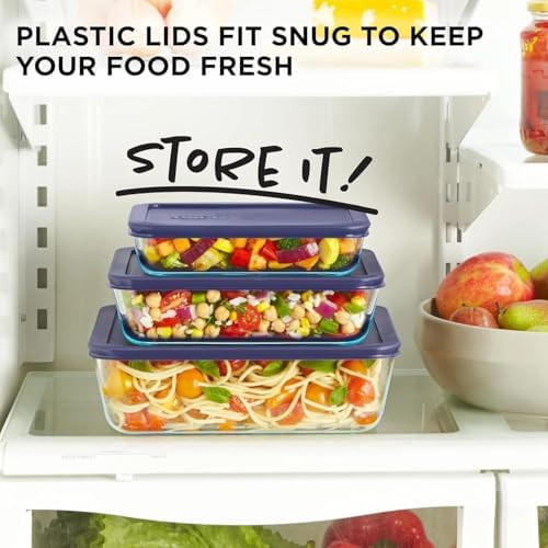 Simply Store (3-Pack) Rectangular Glass Food Storage Containers Set