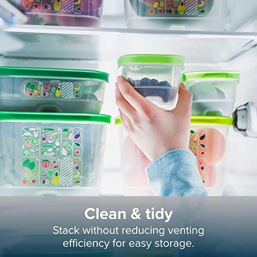 FridgeSmart Food Storage Container - Small Deep Tub 1.8L - Keeps Food Fresher For Longer - Secure Seal - Stackable for Easy Organisation - BPA Free Plastic - Tubs with Lid