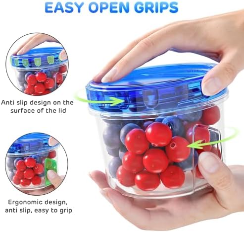 Freezer Storage Containers, [12 Pack-16 Oz] Airtight Plastic