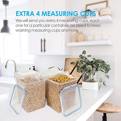 5.2L Flour Sugar Storage Containers, 4 PCS, Blue