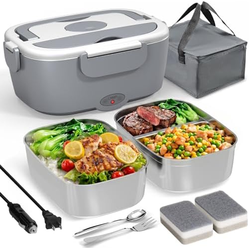 Electric Lunch Box for Adults, 15-30 Min Fast Heating Portable Food Warmer