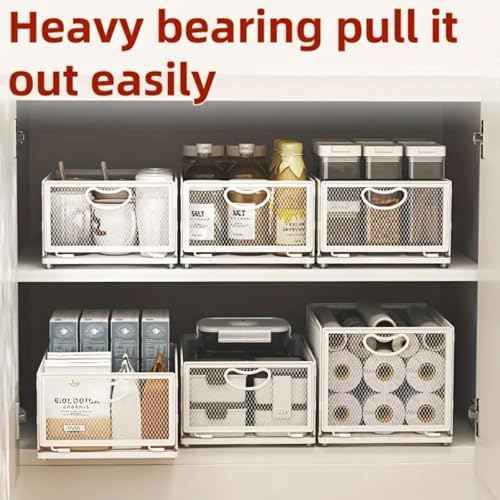 1 Pack Pull out Cabinet Organizer with Sliding Drawer,9.6"W x15.7"D x 8.4"H