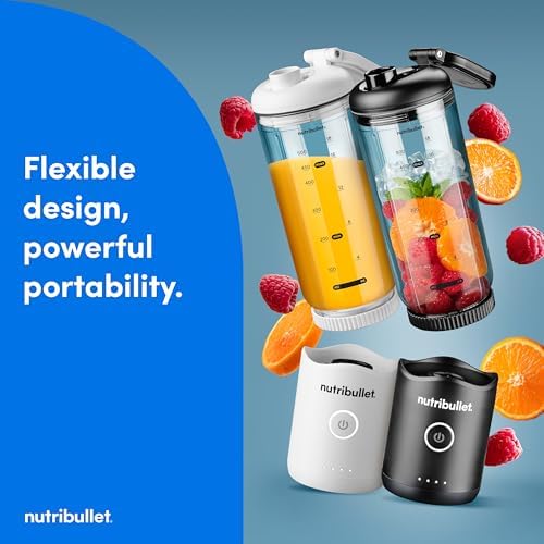 nutribullet Flex portable blender 22oz 2Pack NBPB30200AKAW, Black & White - Image 2