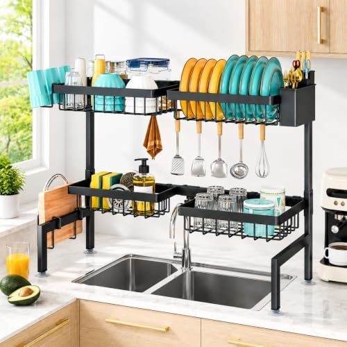 Over The Sink Dish Drying Rack, Dish Drying Rack for Kitchen